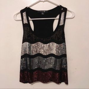 Sequin racerback top